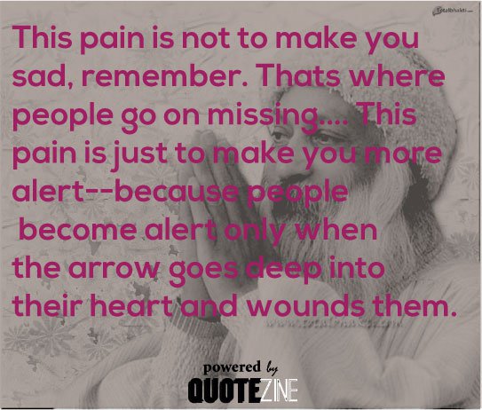 Osho on pain